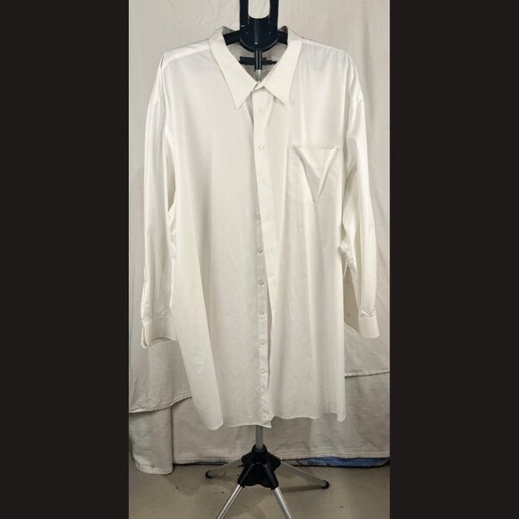 CM Gold Series Men’s White Button-Up Shirt Size 22 37/38 Dress Workwear - Picture 1 of 7